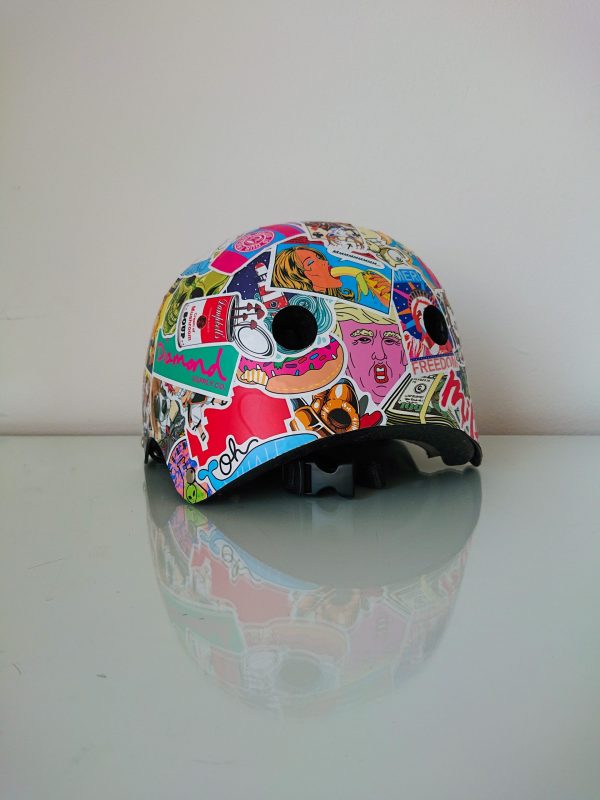 Sticker Bombing Cycle Helmet - Bike Life - Killer Pete - Upcycle Art